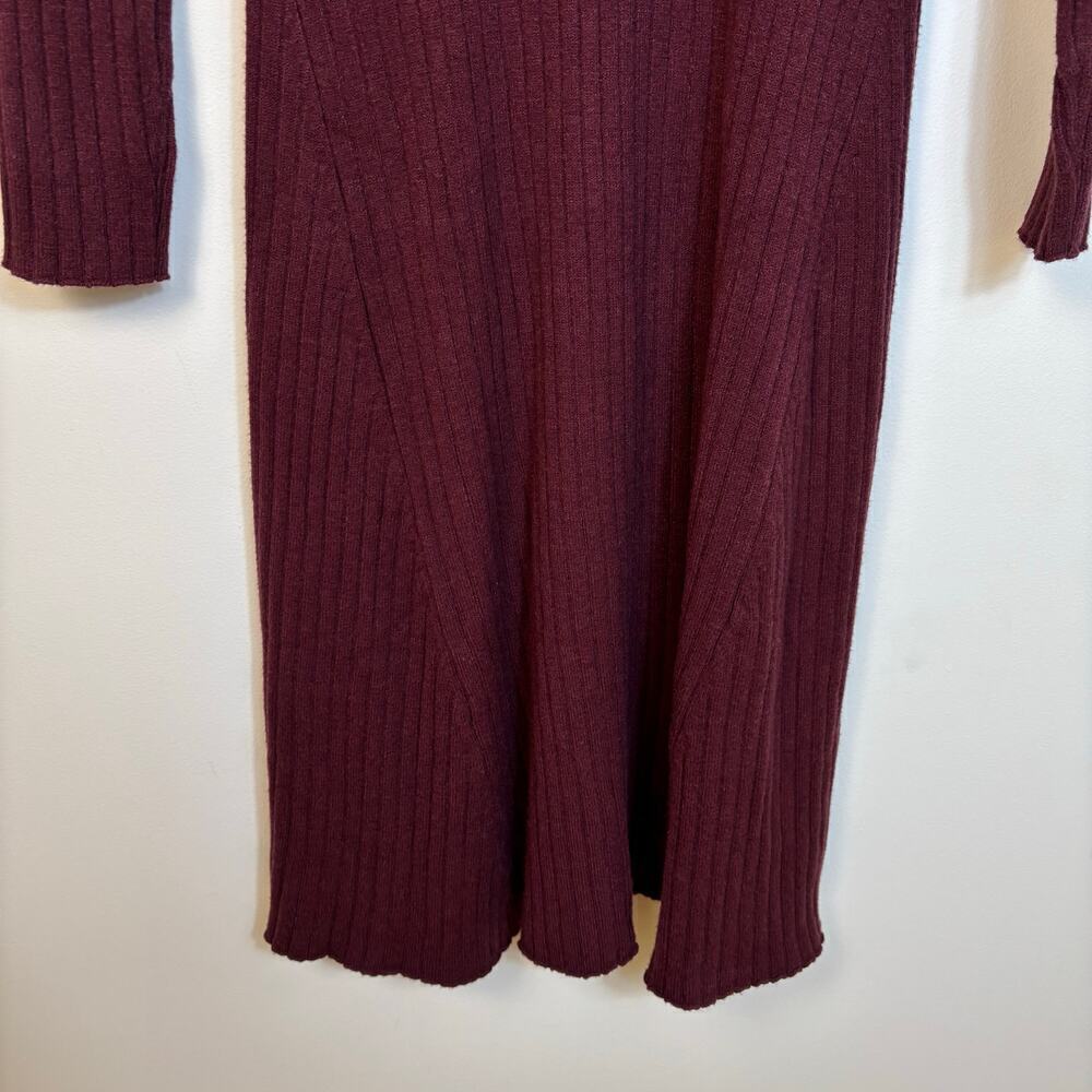 Lane Bryant Rib Sweater A Line Midi Dress Size 10/12 maroon Holiday Fall - Picture 5 of 13